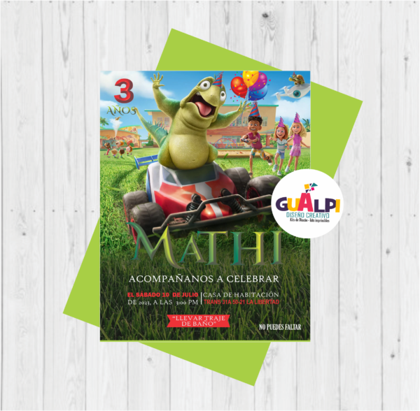 Invitación Digital Leo de Netflix: Fiesta de Aventuras con la Iguana