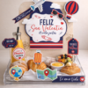 Kit imprimible  plantillas  para desayunos sorpresa  San Valentín