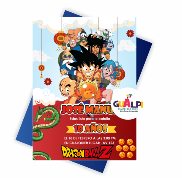 Invitación Digital Dragón Ball Z