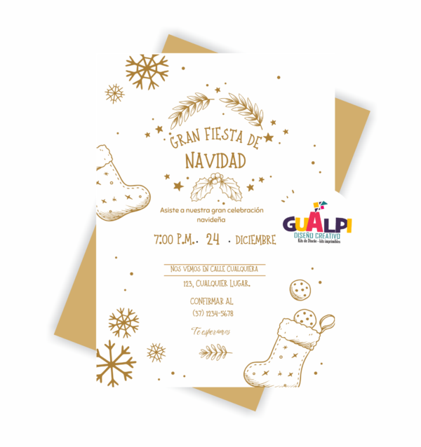 Invitación  Editable Navidad