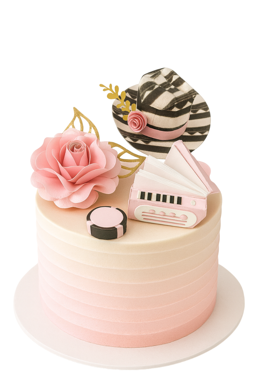 Topper Parranda Vallenata Rosa – Archivo GRATIS para Silhouette Cameo 🎀 - Imagen 2