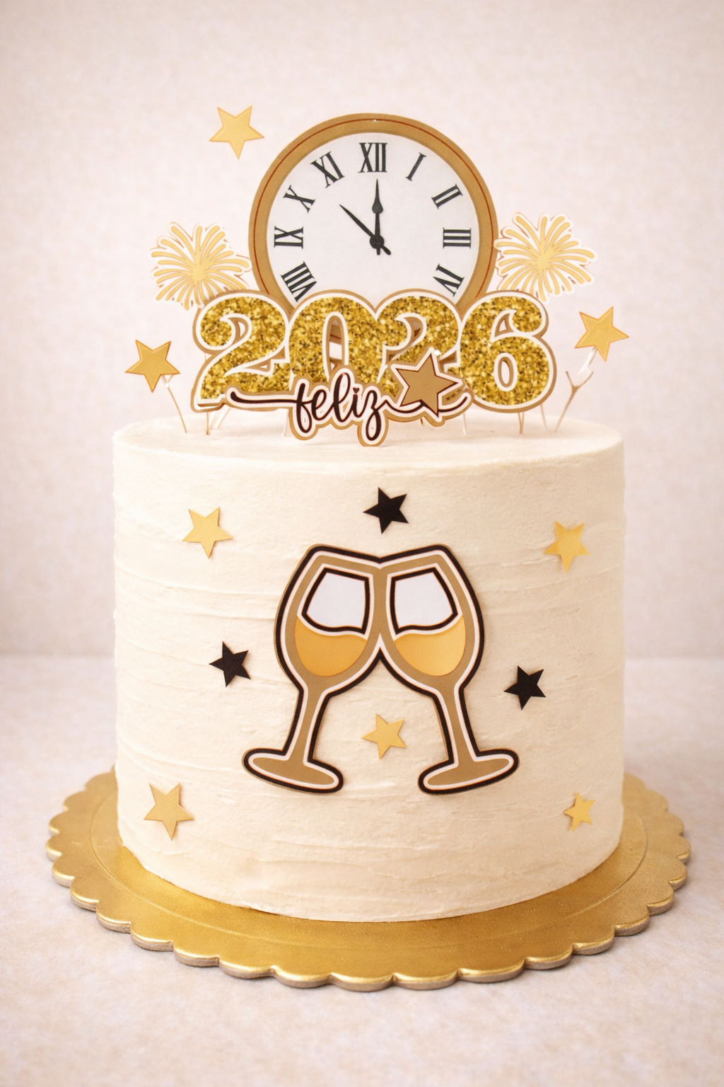 Topper Feliz Año Nuevo SVG GRATIS – Archivo Descargable para Silhouette Cameo - Imagen 2