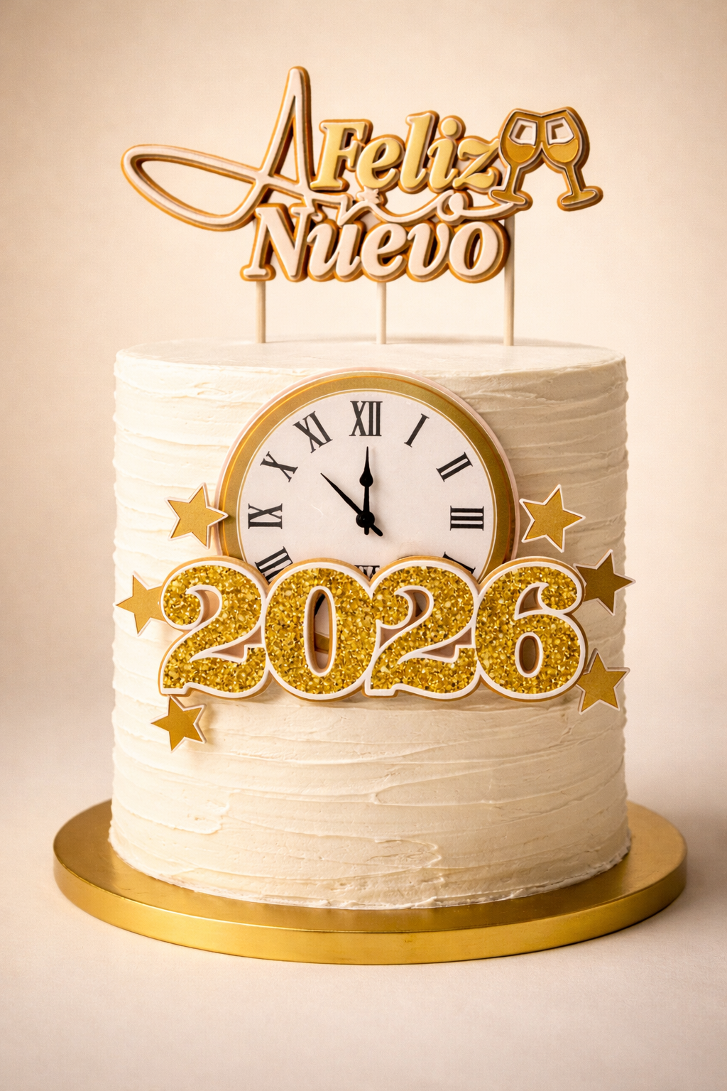 Topper Feliz Año Nuevo 2026 SVG GRATIS – Archivo Descargable para Silhouette Cameo - Imagen 2