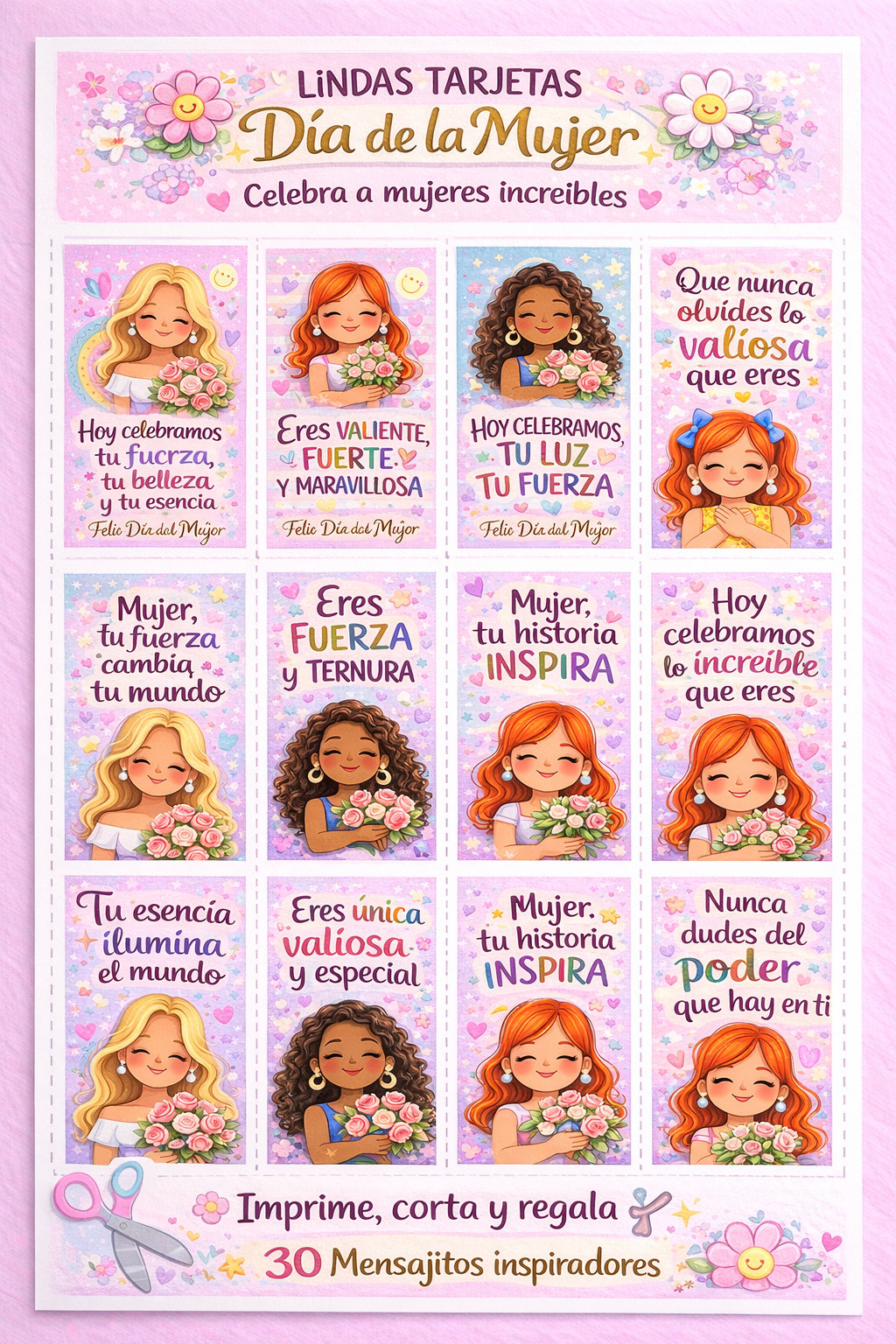 Tarjetas Motivacionales para Aretes +60 Diseños GRATIS DIA DE LA MUJER | Kit Imprimible para Emprendedoras - Imagen 2