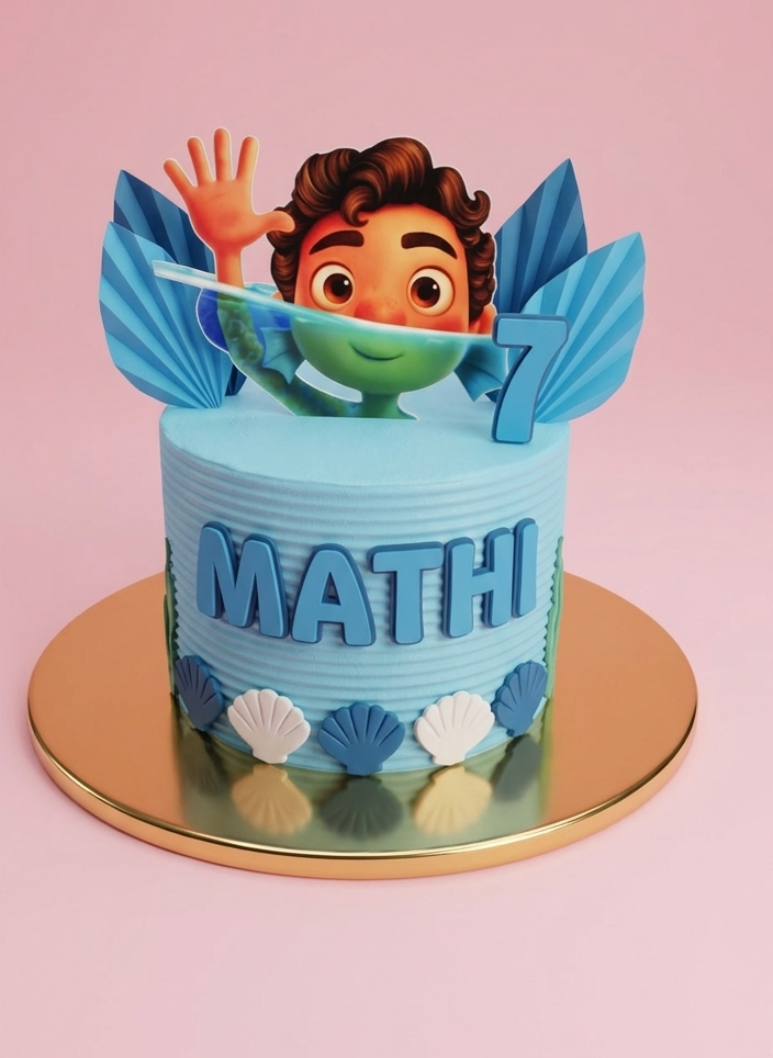 Topper Luca Disney Archivo GRATIS para Silhouette Cameo | Decoración de Tortas Infantiles - Imagen 2