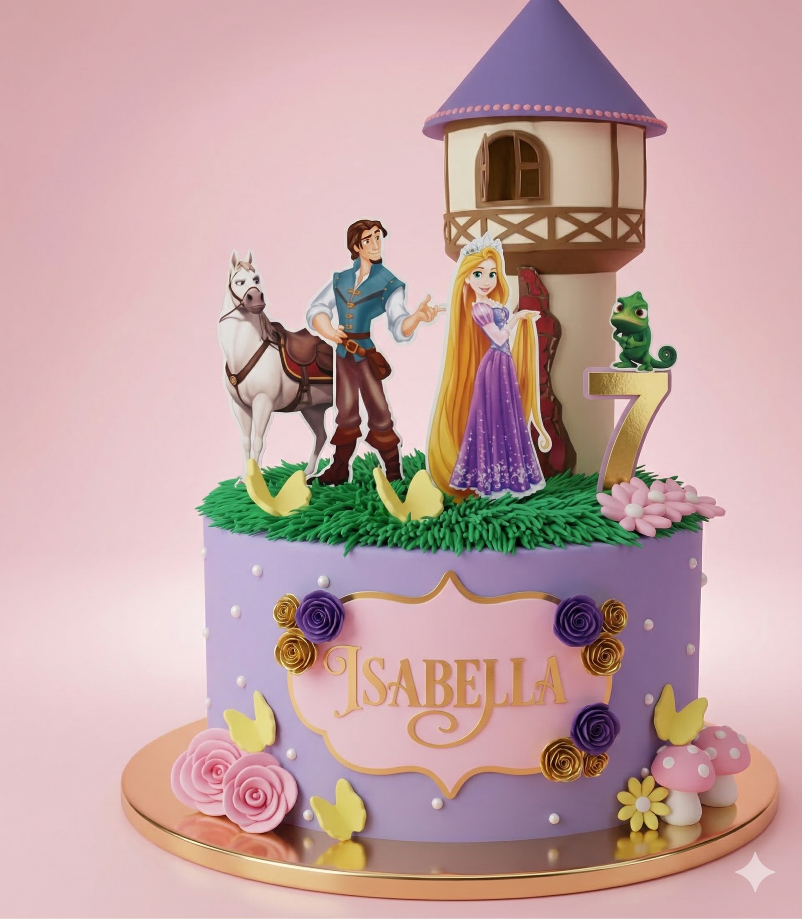Topper Rapunzel Enredados GRATIS para Silhouette Cameo | Archivo Digital Decoración de Tortas Princesa - Imagen 2