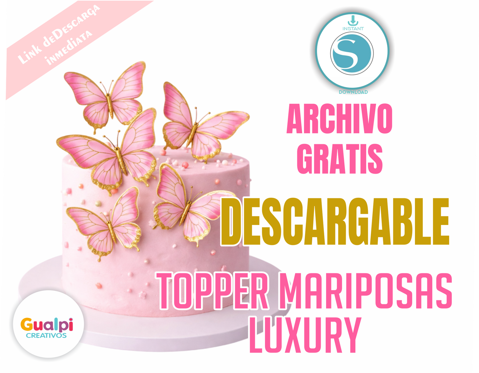 Topper Mariposas Luxury – Archivo Gratis para Silhouette Cameo