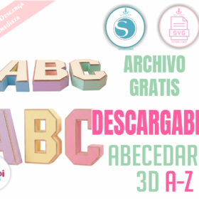Plantillas Letras 3D SVG Gratis A-Z para Cricut y Silhouette Cameo | Moldes Cajas Decorativas