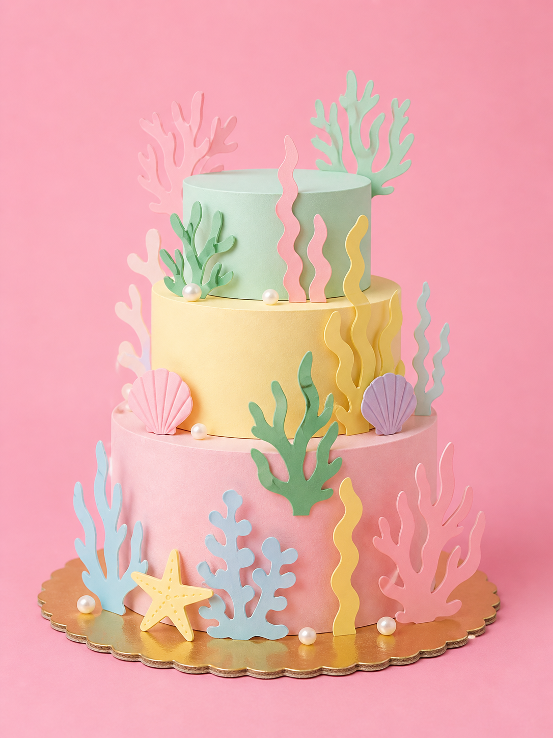 Plantilla Topper Algas Marinas GRATIS | SVG Cricut + Silhouette Cameo | Fondo del Mar - Imagen 2
