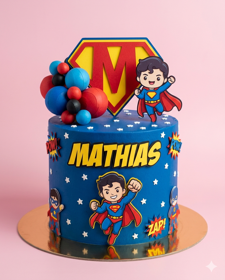 Topper Superhéroes GRATIS | SVG para Silhouette Cameo y Cricut | Cake Topper Superman Infantil - Imagen 2