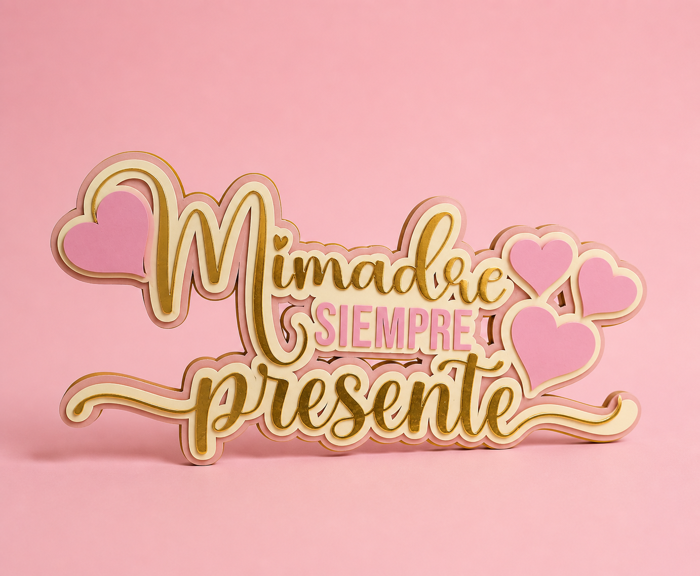 Plantilla GRATIS Topper Día de la Madre “Mamá Siempre Presente” | SVG Cricut + Silhouette Cameo - Imagen 3
