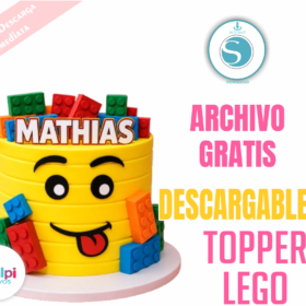 Topper LEGO GRATIS | SVG para Silhouette Cameo | Cake Topper Personalizado de Bloques