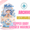 Topper Baby Shower Marinero Shaker para Cameo – Archivo en Capas