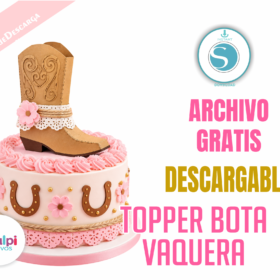 Topper Bota Vaquera para Cameo – Archivo Gratis Descargable