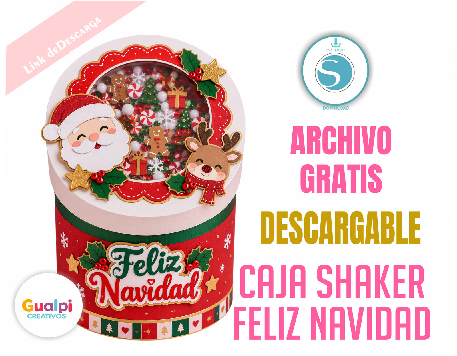 Caja Shaker Navidad Feliz Navidad – Archivo Gratis para Cameo