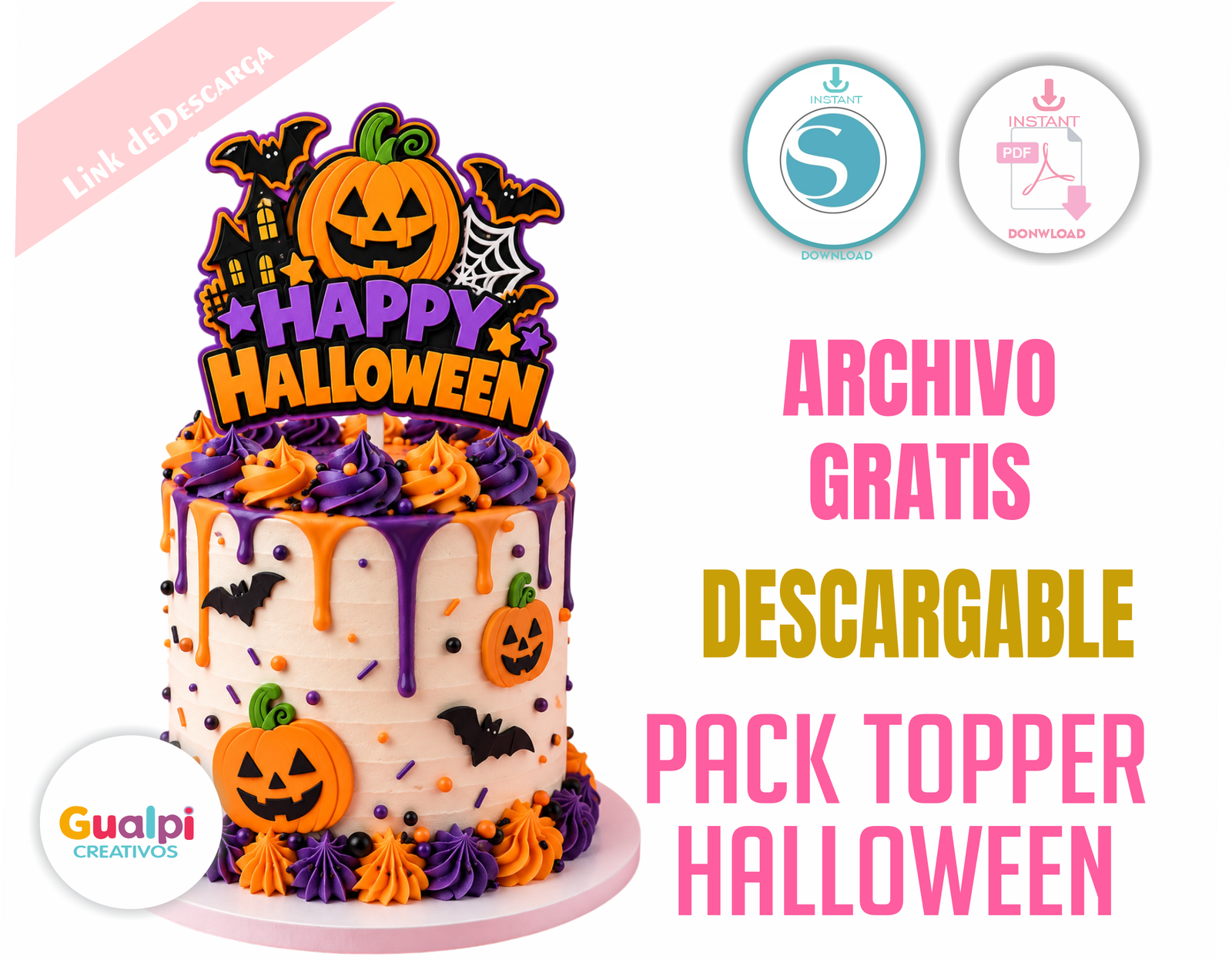 Pack 11 Toppers Halloween | Archivos Gratis para Cameo y pdf