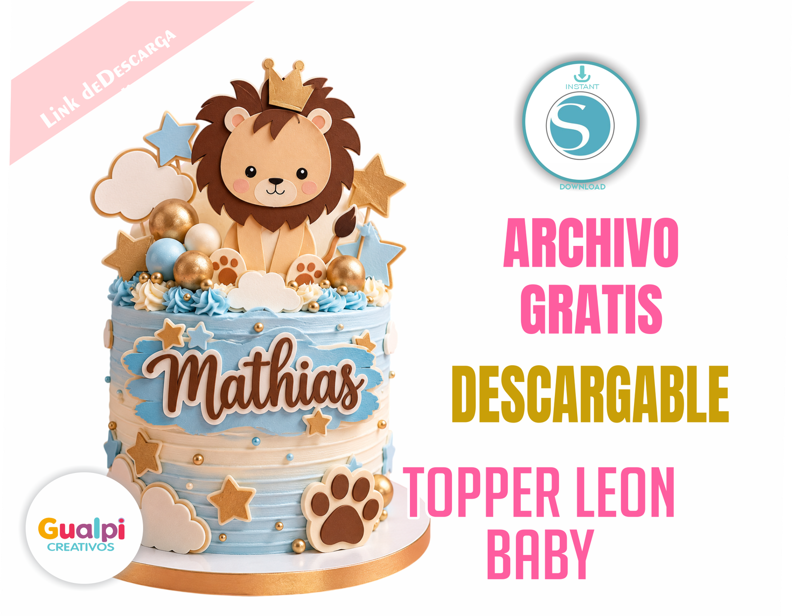 Topper León Baby Gratis para Cameo | Topper Safari León