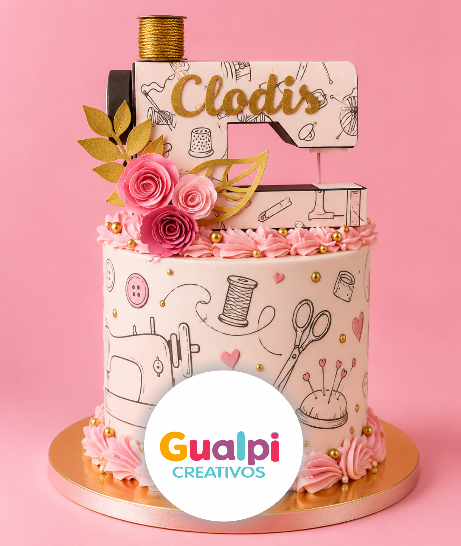 Topper Máquina de Coser Vintage | Archivo para Cameo - Imagen 2