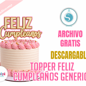 Topper Feliz Cumpleaños para Cameo | ARCHIVO GRATIS