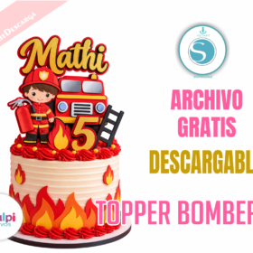 Topper Bombero para Cameo | Archivo Gratis