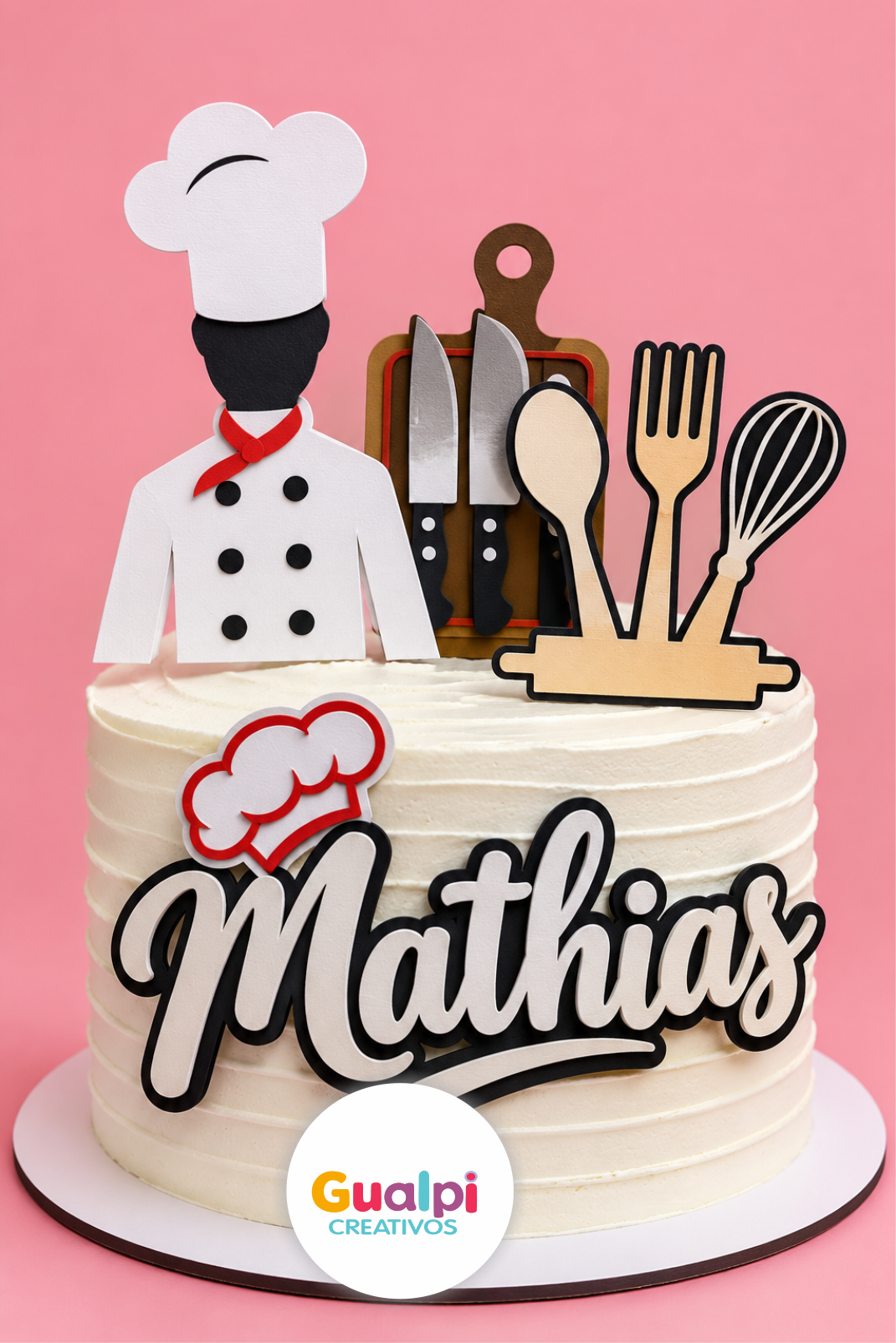 Topper Chef Cumpleaños | Archivo Gratis para Cameo - Imagen 2