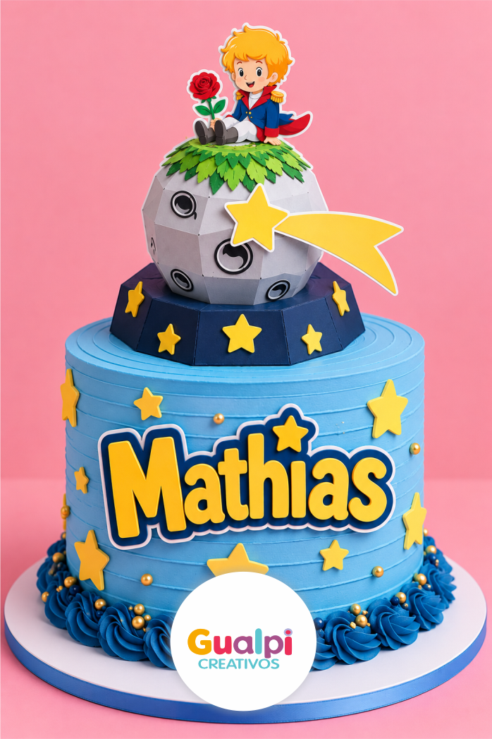 Archivo Gratis Topper Mi Pequeño Príncipe para Cameo | Cumpleaños Infantil - Imagen 2